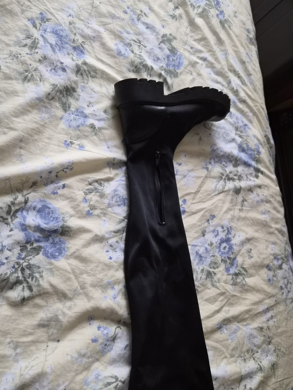 Zara Black Over-the-Knee Platform Boots